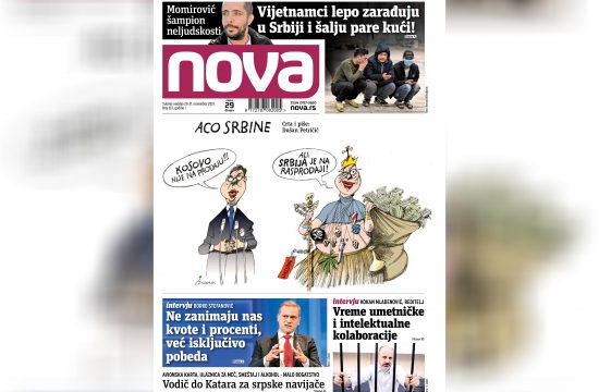 Nova, naslovna za subotu i nedelju, subota, nedelja, vikend broj, 20-21. novembar, broj 123, dnevne novine Nova, dnevni list Nova Nova.rs