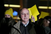 Ratko Ristić Protest protiv Rio Tinta, Rio Tinto, Rio Tinto marš sa Drine, protest, ambasada Evropske unije, EU, GTC zgrada