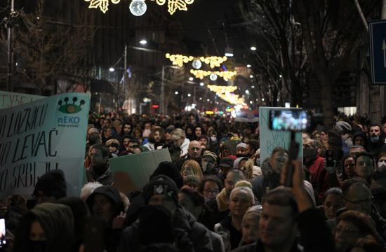 Plato ispred Predsedništva, protest protiv Zakona o referendumu i narodnoj inicijativi, Zakona o eksproprijaciji, protiv Rio Tinta i uništavanja Makiša, kombo