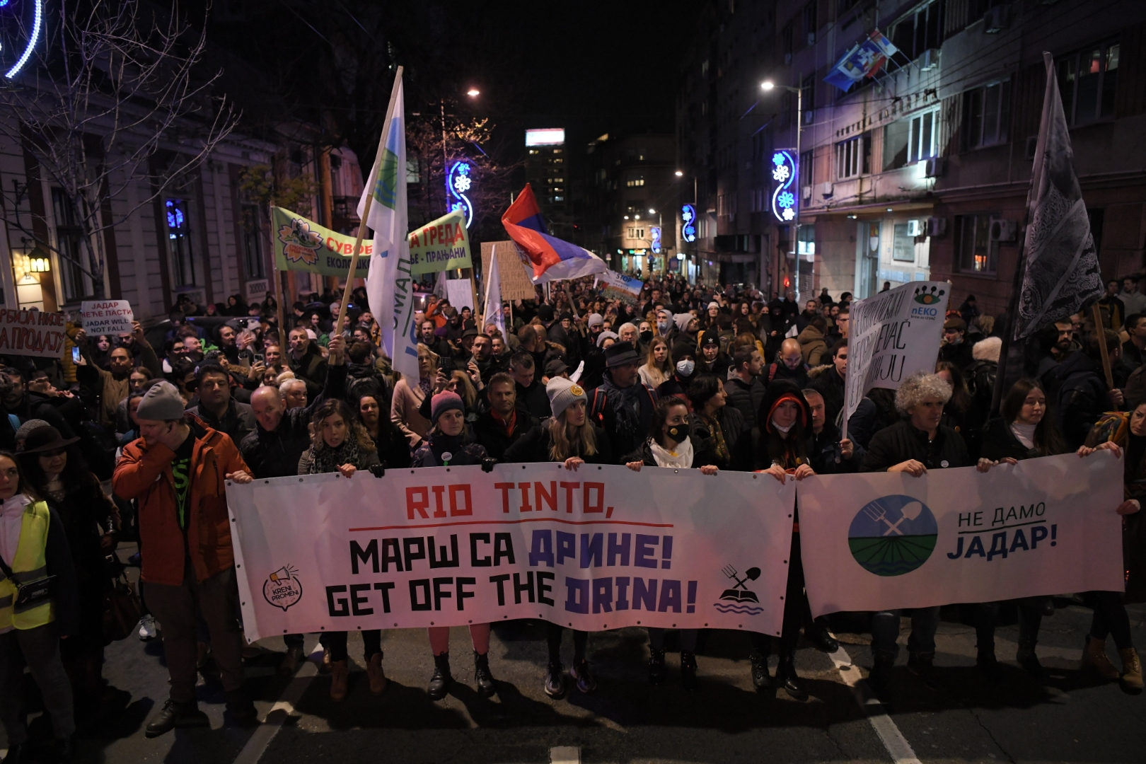 Protestna šetnja, RTS, protest protiv Zakona o referendumu i narodnoj inicijativi, Zakona o eksproprijaciji, protiv Rio Tinta i uništavanja Makiša