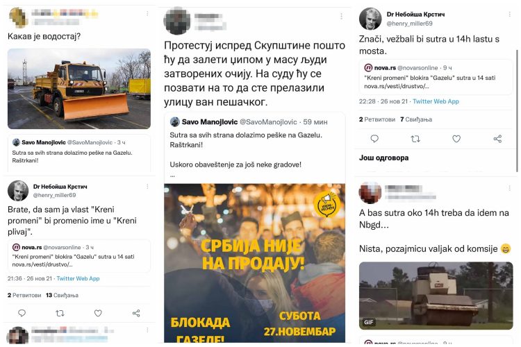 Tviter, kreni promeni, protest, komentari, Nebojša Krstić