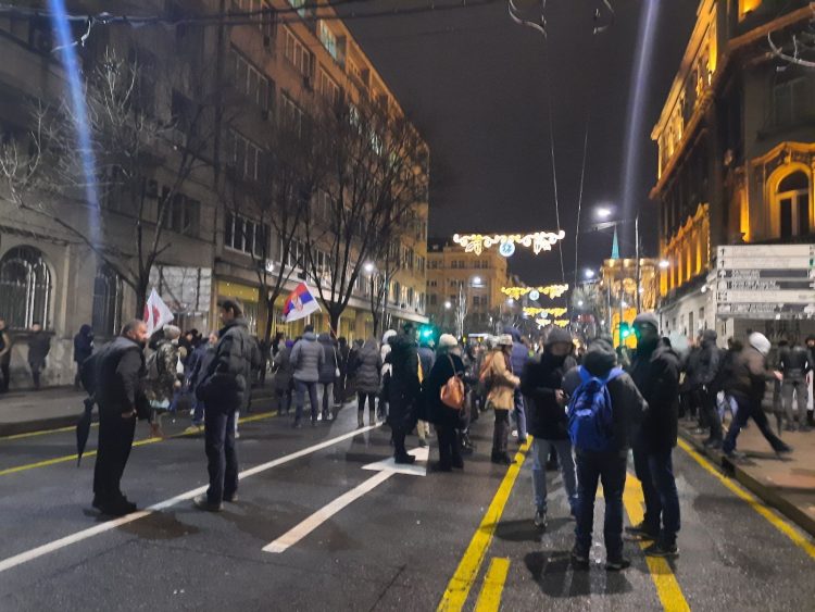 Protest ispred Predsednistva Srbije