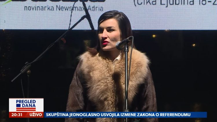 Jelena Obućina. Ljudska prava, Obležavanje umesto proslave, prilog, emisija Pregled dana Newsmax Adria