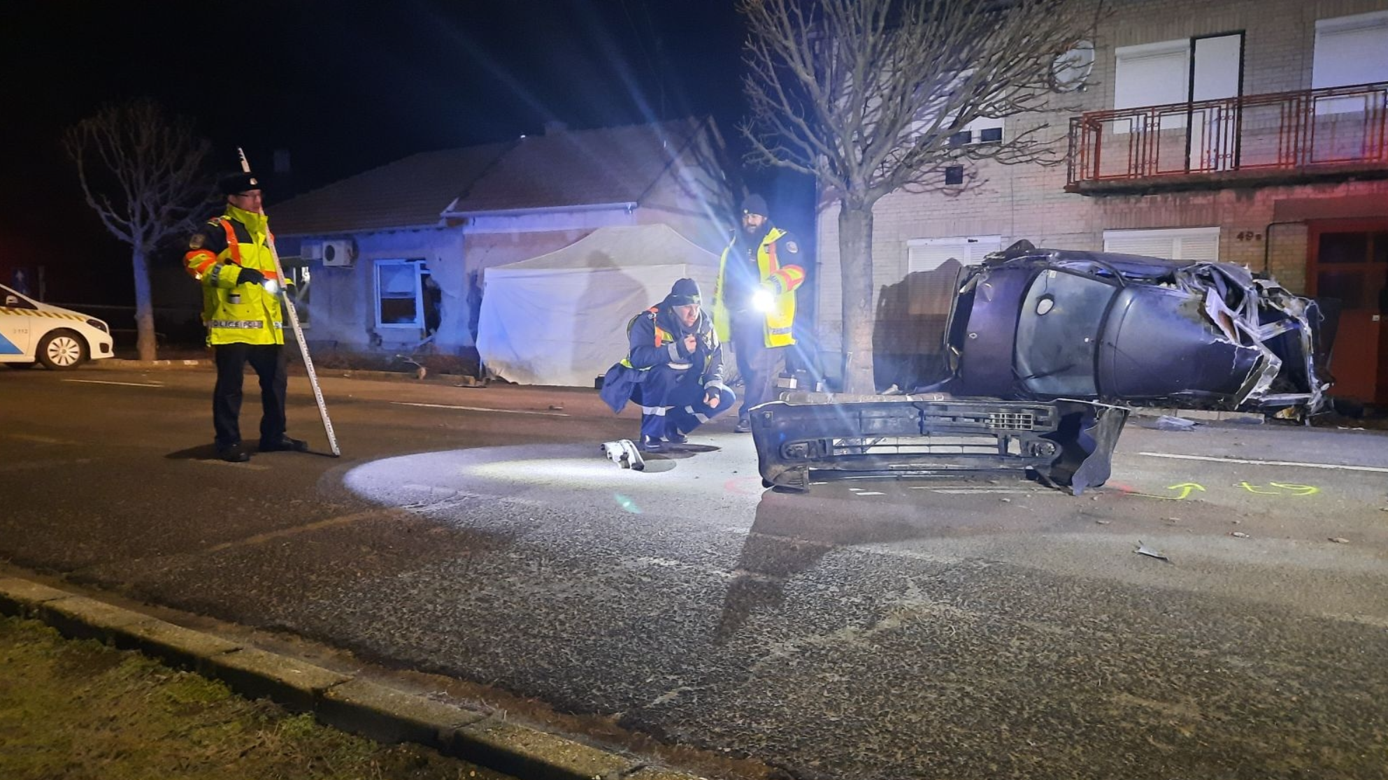 Policijski uviđaj na mestu nesreće u Mađarskoj FOTO: Police.hu