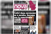 Nova, naslovna za četvrtak, 16. decembar, broj 145, dnevne novine Nova, dnevni list Nova Nova.rs