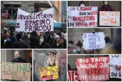 Protest ispred Vlade Srbije, ekološki ustanak, ekologija, protest protiv Rio Tinta, Rio Tinto