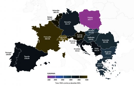 Mapa, EU, Evropska unija, energetska kriza Grafika