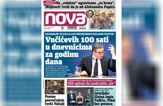 Nova, naslovna za petak, 24. decembar, broj 152, dnevne novine Nova, dnevni list Nova Nova.rs