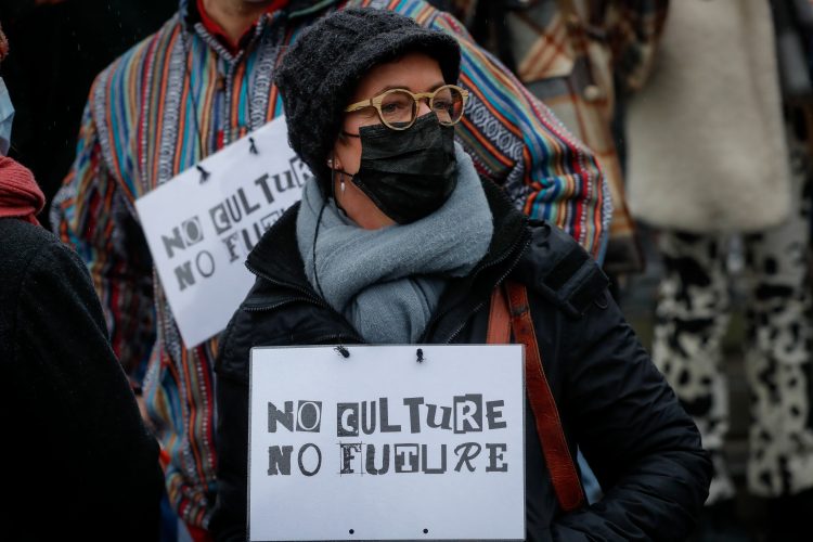 Brisel anti-kovid protest radnika u kulturi