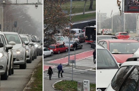 Predpraznična gužva na Novom Beogradu