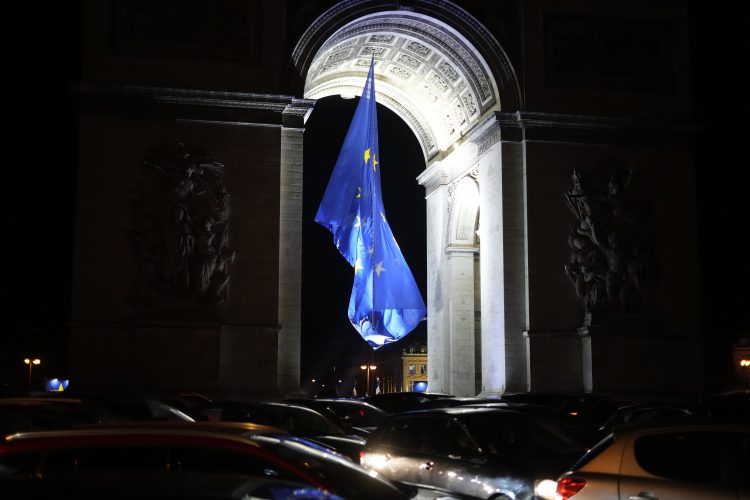 Pariz, Francuska, zastava, EU