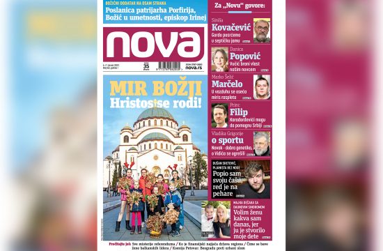 Naslovna strana dnevnih novina Nova za cetvrtak i petak 6 i 7 januar 2022. godine