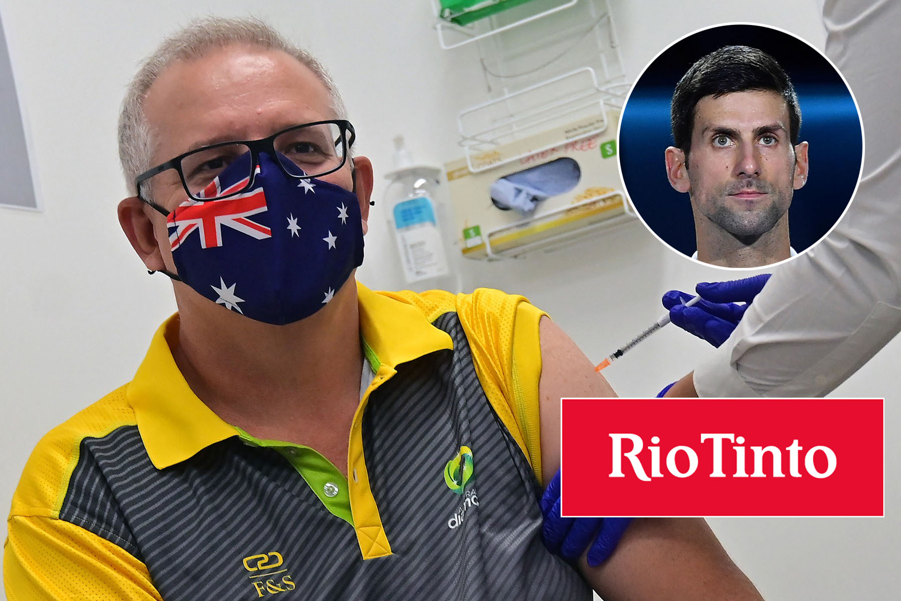 Skot Morison i Novak Đoković Scott Morrison Novak Djoković Rio Tinto