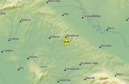 Zemljotres kod Bjelovara