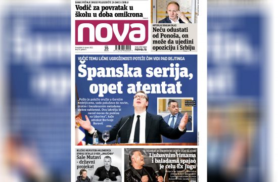 Nova, naslovna za ponedeljak, 24. januar 2022. broj 176, dnevne novine Nova, dnevni list Nova Nova.rs