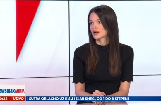 Mia Bjelogrlić, gošća, emisija Pregled dana Newsmax Adria