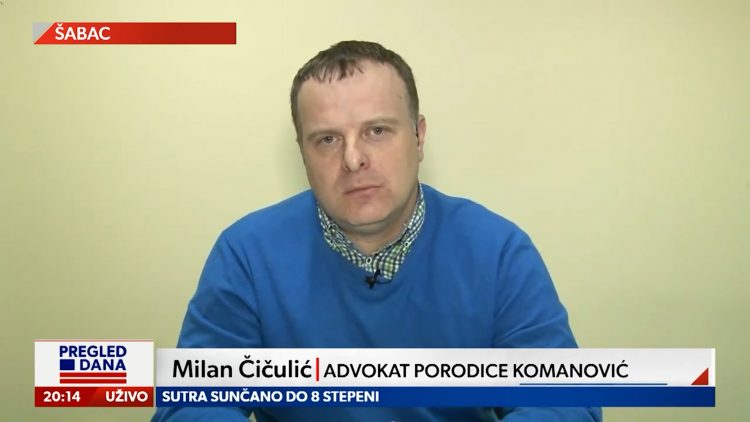 Milan Čičulić ADVOKAT PORODICE KOMANOVIĆ