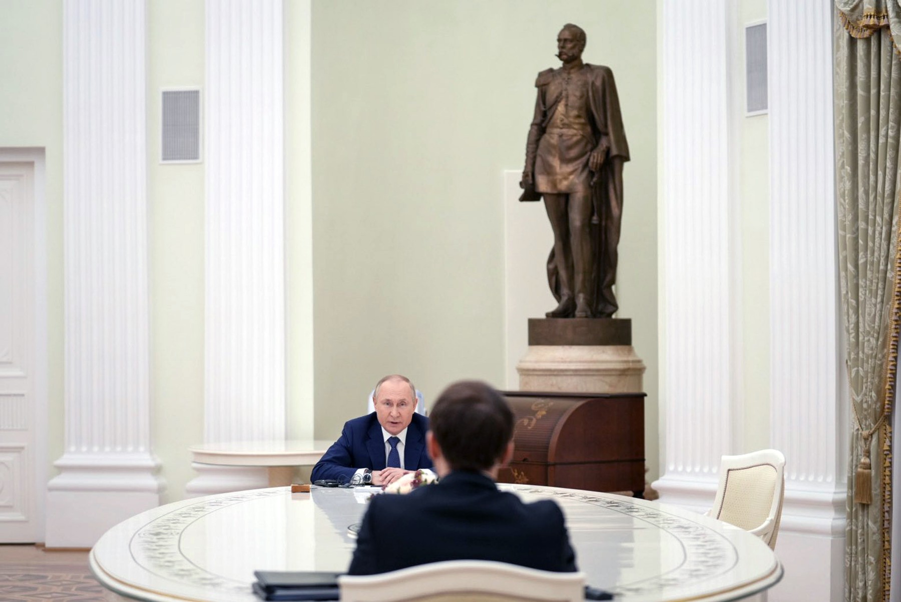 Emanuel Makron i Vladimir Putin