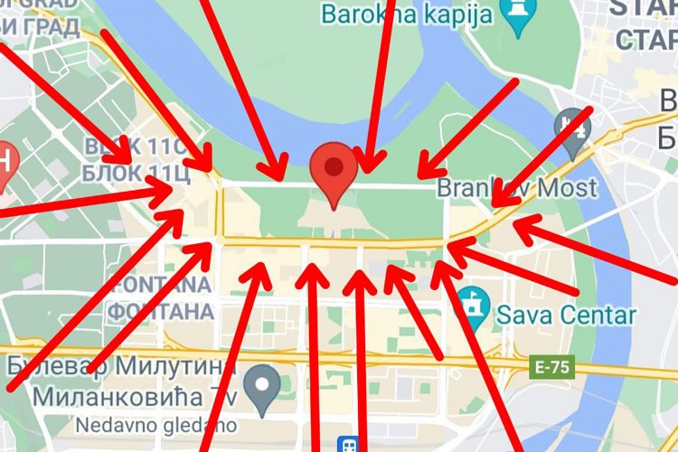Mapa, protest, Savo Manojlović