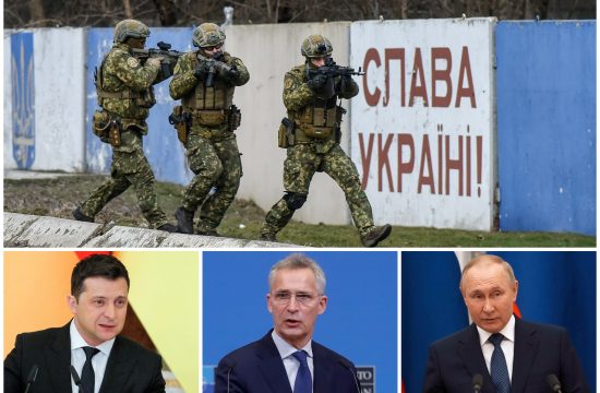 Ukrajina, vojska, Vladimir Zelenski, Jens Stoltenberg i Vladimir Putin