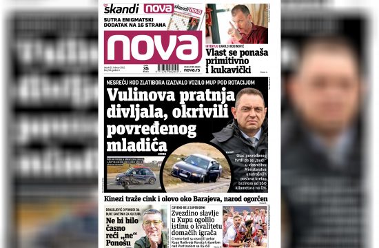 Nova, naslovna za utorak, 22. februar 2022. broj 200, dnevne novine Nova, dnevni list Nova Nova.rs