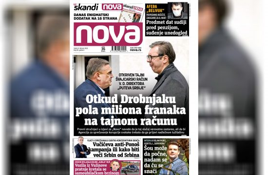 Nova, naslovna za sredu, 23. februar 2022. broj 201, dnevne novine Nova, dnevni list Nova Nova.rs