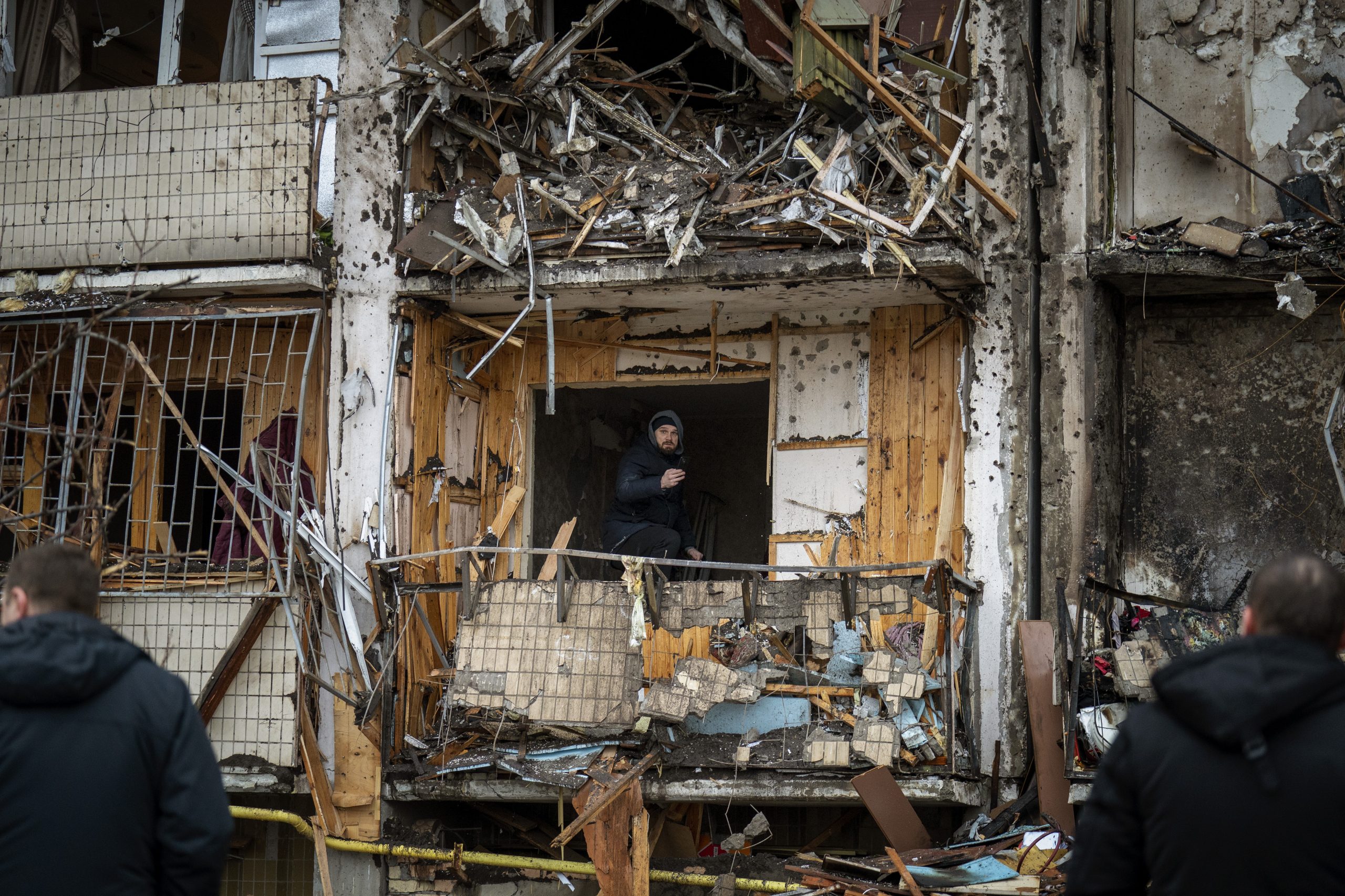 Ukrajina Kijev razrušene zgrade