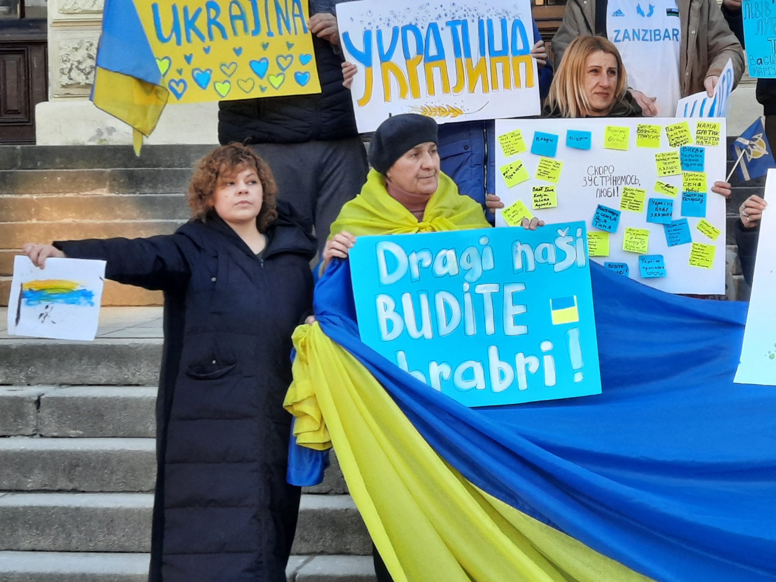 Tatjana Miletic Fedosejeva, protest podrske Ukrajini Kragujevac