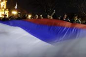 Protest podrske Rusiji u centru Beograda