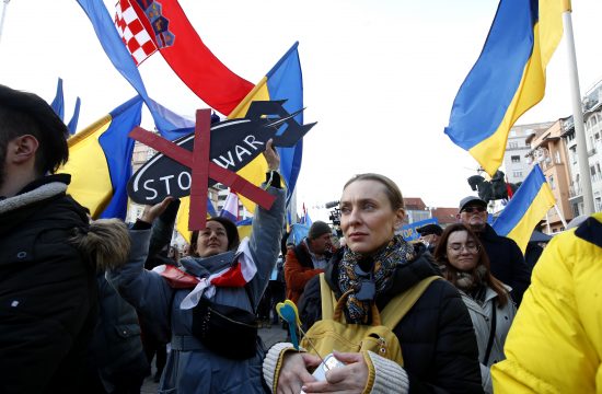 Zagreb, Hrvatska, protest, podrška Ukrajini