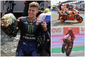 Fabio Quartararo, Marc Marquez i Francesco Bagnaia, motori, moto