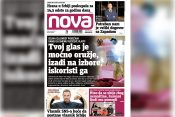 Naslovna strana dnevnih novina Nova za utorak 08. mart 2022. godine
