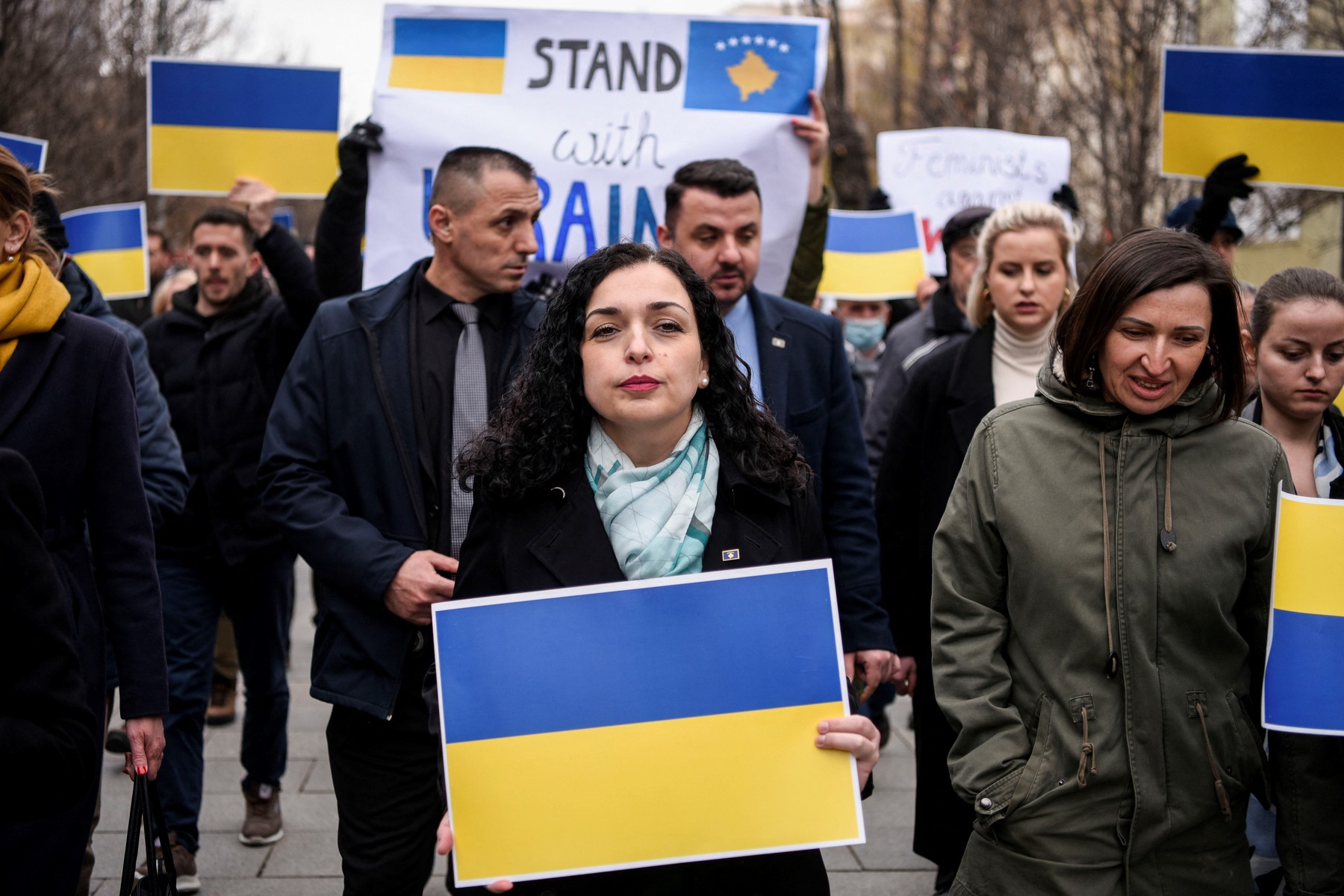 Pristina mars solidarnosti Ukrajina podrska