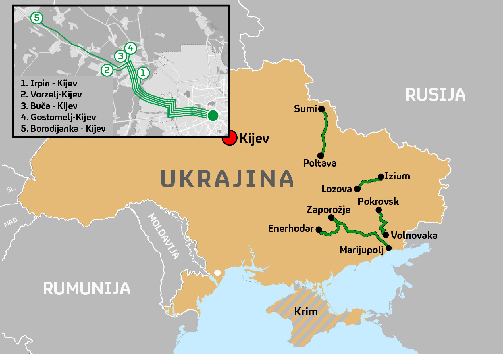 Mapa, grafika, Ukrajina, koridor, koridori, rat