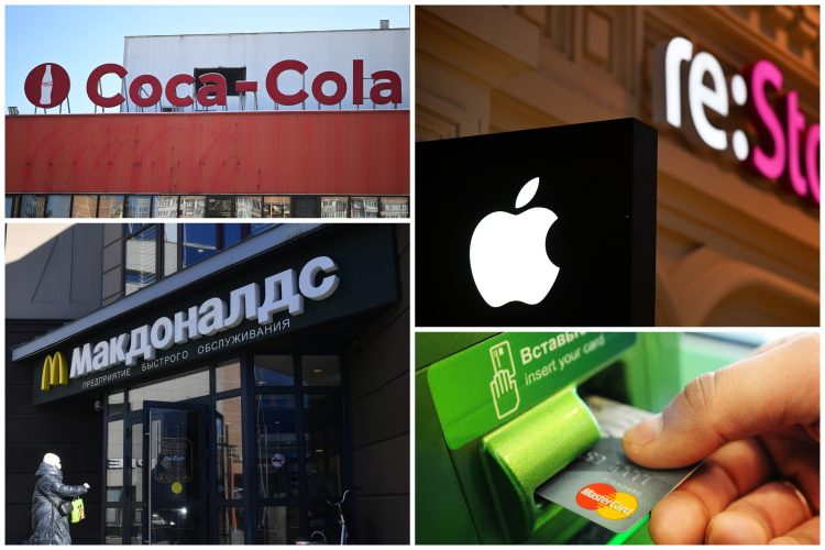 Koka Kola, Coca Cola, Epl, Apple, Mekdonalds, McDonalds, Masterkard, MasterCard, kompanije, otišle iz Rusije, Rusija, ekonomija,