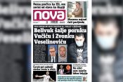 Naslovna strana dnevnih novina Nova za cetvrtak 10. mart 2022. godine