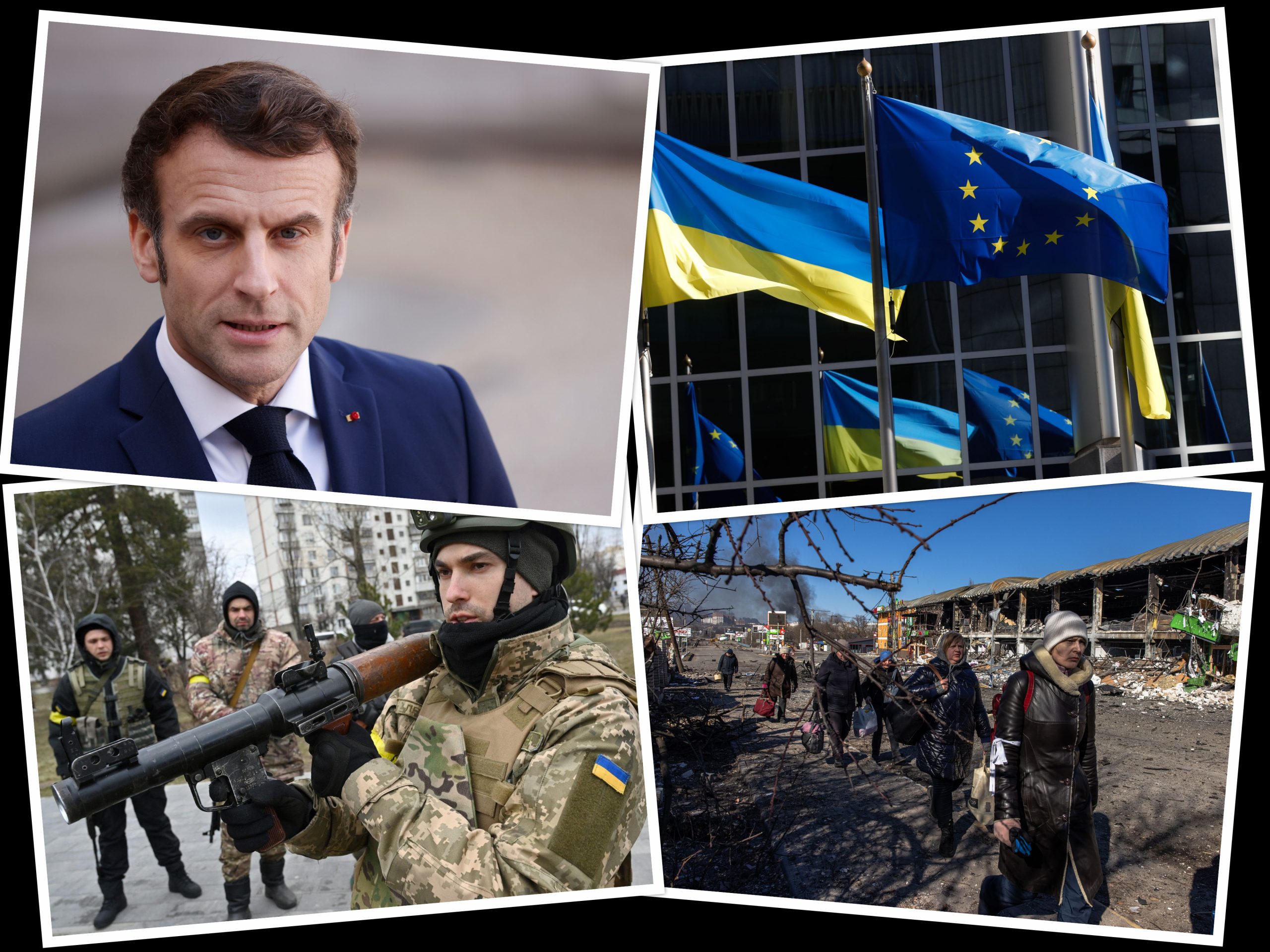 Emanuel Makron, Ukrajina, rat, vojska, EU, zastave, zastava