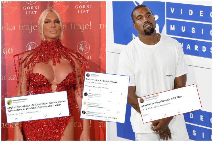 Jelena Karleuša i Kanje Vest, Kanye West, tivter, twitter, komentari