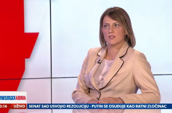 Marina Lipovac Tanasković, potpredsednica Narodne stranke, gošća, gost, emisija Pregled dana Newsmax Adria