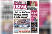 Nova, naslovna za utorak, 22. mart 2022. broj 224, dnevne novine Nova, dnevni list Nova Nova.rs