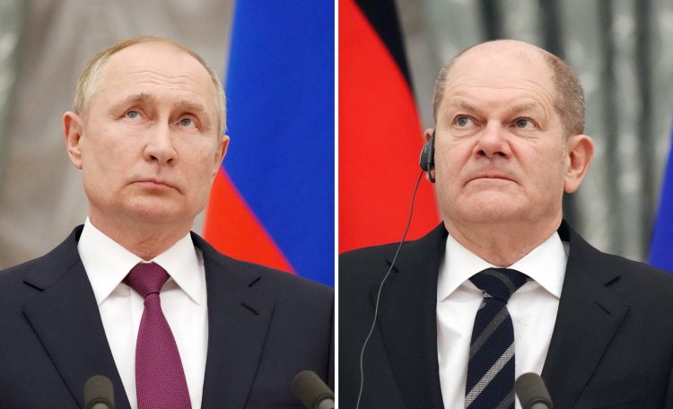 Vladimir Putin i Olaf Šolc