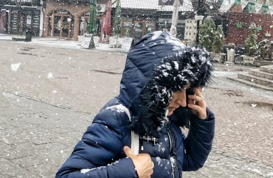 Sneg u Novom Parzaru. Pao sneg u Novom Pazaru, sneg u aprilu