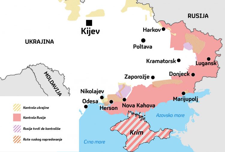 Ukrajina, Rusija, grafika, mapa