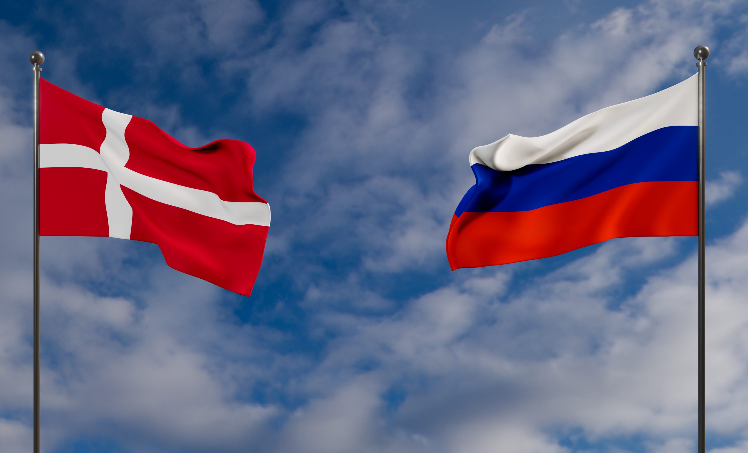 Danska, Rusija, Danska i Ruska zasava, zastave