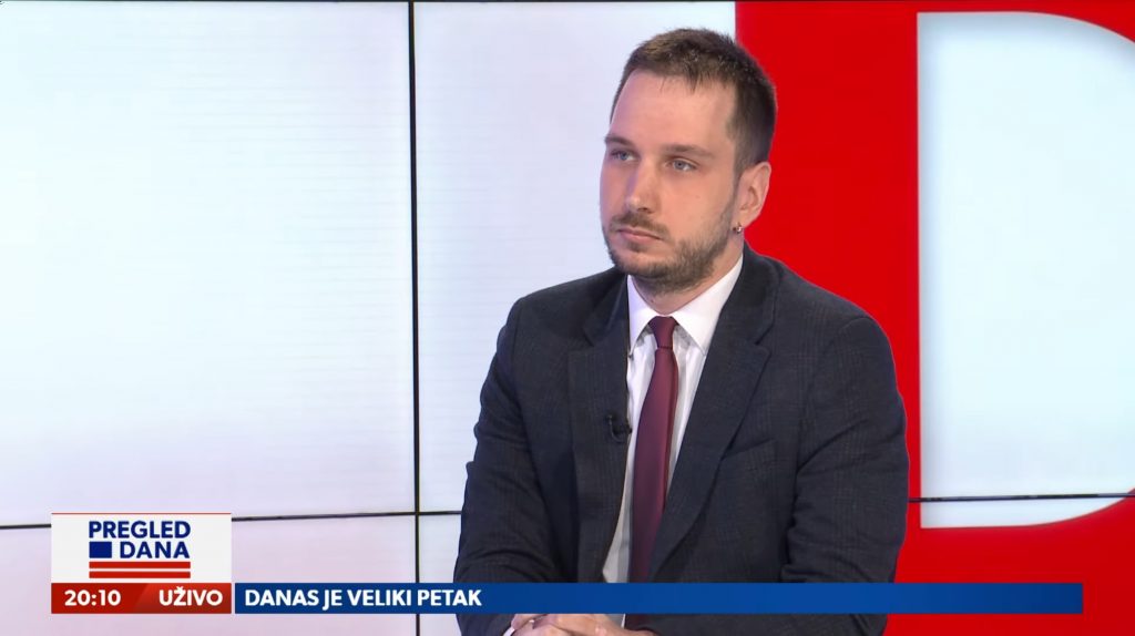 Nikola Burazer, Centar savremene politike, gost, emisija Pregled dana Newsmax Adria