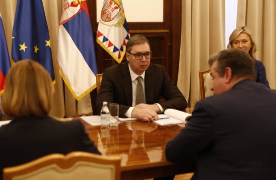 Aleksandar Vučić i Leonid Slucki