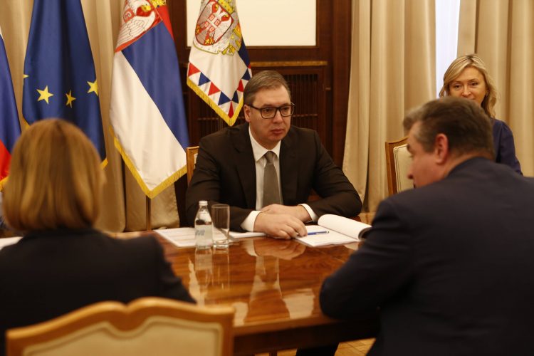 Aleksandar Vučić i Leonid Slucki