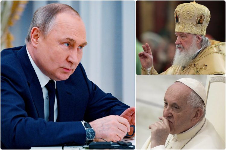 Vladimir Putin, patrijarh Kiril i papa Franja
