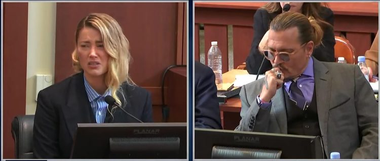 Amber Herd i Džoni Dep na suđenju