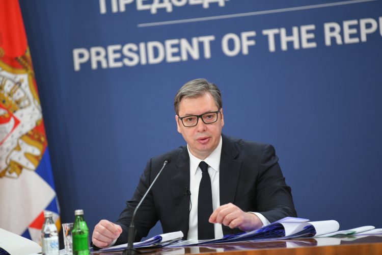 Aleksandar Vucic obracanje naciji u Predsednistvu Srbije